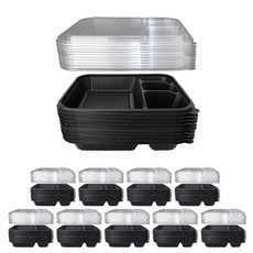 The Damda 可重複使用4格便當盒 731, 1個, 100個