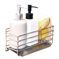 Stenfactory 全不鏽鋼 304 瀝水清潔劑分裝瓶架, 單一顏色, 1個