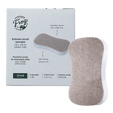 SINCERELY Frog 強力去污菜瓜布, 6入, 1組