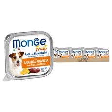 monGe 瑪恩吉 倍愛滿滿 主食犬餐盒, 32個, 100g, 鴨肉 + 橘子