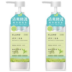 ELUNE 伊露恩 日本國產植物菁萃潤髮乳 岐阜茶 500ml -無矽靈 草本 潤髮, 2瓶