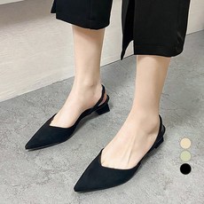 핑크썸 여성용 체이밍 뾰족코 슬링백 샌들 WWOU0007