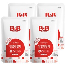 B&B 奶瓶清潔劑 泡沫型 補充包, 400ml, 4個