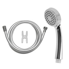 홈다움 더쎈 러브샷 샤워기 헤드 + 안꼬이는 말랑이 PVC 샤워호스 2m, 1개, 실버