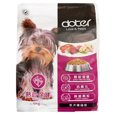 doter 寵愛物語 熟齡犬飼料 7歲以上成犬適用 添加絲蘭精華, 澳洲牛肉絨, 6kg, 1袋
