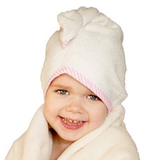 cuddledry Cuddle 扭轉乾髮巾, 粉紅色條紋, 1個