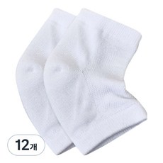 실리콘 내장 뒷꿈치 보습 각질 보호 양말 패드 화이트 JH322, 40g, 12개, 2개입