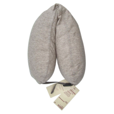 MUJI 無印良品 微粒貼身靠枕 附帽, 米色