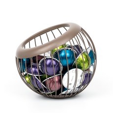 THE100% 通用咖啡膠囊鋼製置物籃, 1個, 巧克力