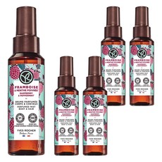 YVES ROCHER 伊夫黎雪 香水身體與頭髮噴霧 活力覆盆子薄荷香, 100ml, 5瓶