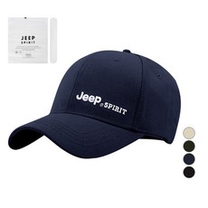 JEEP SPIRIT 男女通用休閒棒球帽 + Jeep專用包裝 + 汗墊 海軍藍 頭圍 56~61cm