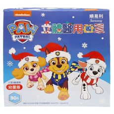 順易利 幼童立體醫用口罩 11.2 x 9cm, 雪花, 30片, 1盒