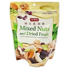 膳體家 優活6堅果 200g 南瓜子 蔓越莓乾 核桃 杏仁果 腰果, 1包