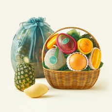 온브릭스 과일바구니 8종 중대형 1호 5.37kg + 보자기, 1세트