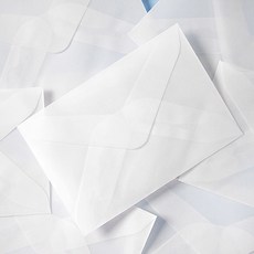 描圖紙迷你卡片信封, 50個, 透明