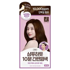 엘라스틴 샴푸하듯 10분 간편 염색제, 자연갈색, 1개
