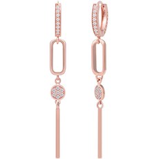 Mini Art 女款14K垂墜造型玫瑰金耳環 JT107