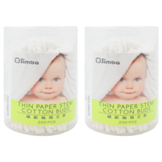 Simba 小獅王辛巴 細紙軸棉花棒, 200支, 2罐