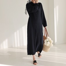 마켓에이 여성용 오버핏 베이직 셔츠형 롱 원피스 빅사이즈 포함