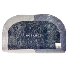 MORANDI 吸水軟式硅藻泥半圓地墊 一抹即淨 耐刮耐磨 強力防滑, 40 x 60cm, 淺灰色, 1個