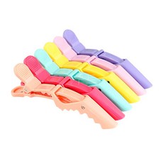 Jut 高級髮飾鱷魚夾 6入, 1套, 紅色、黃色、天藍色、紫色、橙色、粉色