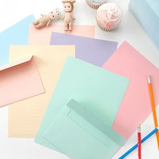 2Youngdesign 彩虹粉彩信紙 x 4p + 8種信封 2p 套組, 8種, 1套