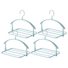 JAEMEE MARKET 可折疊曬衣架, 4個, 2號藍色