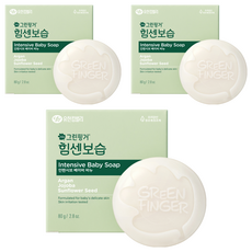 그린핑거 힘센 보습 인텐시브 베이비 비누, 80g, 3개