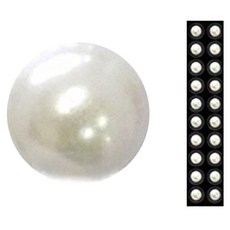 Wasabi Neko Mimitsubo Jewelry 耳穴貼片, 白色珍珠20入_L(4.0mm), 1個