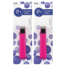 KAI 貝印 小型指甲剪, 粉紅色, 2個