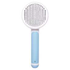 딩동펫 반려동물 원형 슬리커 푸쉬 브러쉬 203 x 82 x 60 mm, 블루, 1개
