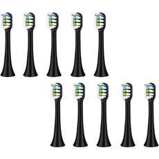 soocas 素士 小米 x3 x5 v1 電動牙刷頭 黑色, 單一商品, 10個