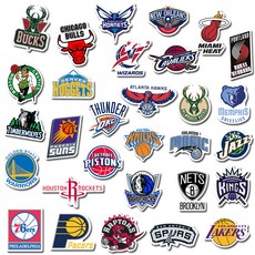 Partybok NBA籃球貼紙 STST0067 34款, 混色, 1套