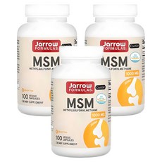 Jarrow FORMULAS 賈羅公式 MSM素食膠囊, 100顆, 3罐