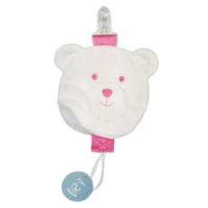 F'ees 法緻 可拆奶嘴防塵套夾 10 x 10cm, 熊熊 粉色, 1個