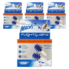 Macks 플라잇가드 비행기 기압조절 귀마개, 4개, 1쌍