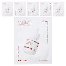 이니스프리 블랙티 유스 인핸싱 앰플 마스크 28ml, 1개입, 6개
