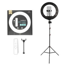 DAEHAN YouTube 1人 抖音 直播 拍攝 半永久 美妝 美甲 照明 環形燈 + 超級支架 三角架 套組, 1套, DH-U250(環形燈), ST-7023(超級支架 黑色)