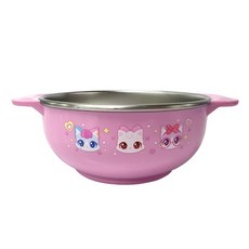 LE BARN 幼兒款Wish Cat防滑不鏽鋼碗, 1個, 混合色