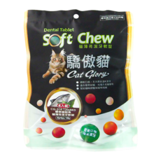 Cat Glory 驕傲貓 貓薄荷潔牙軟錠 4包, 鮭魚, 120g, 1包