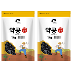 엉클탁 국산 약콩 쥐눈이콩, 1kg, 2개
