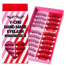 y-chu 手工大容量假睫毛 D-8 20p 組, 1個, 黑色