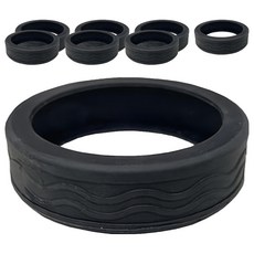 COMET 行李箱輪套8件組, 適用於直徑5-6cm輪子, 彈力十足, 耐磨降噪, 減震防刮, 5.2 x 1.4cm, 黑色