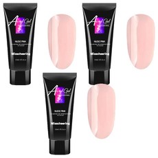 미스치어링 스위스녹스 손톱 연장 재료 베이직 폴리젤 15ml, 누드핑크, 3개