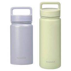 글라스락 스포티 핸들 텀블러 500ml + 350ml, 500ml(페일그린) + 350ml(페일라벤더), 500ml(페일그린) + 350ml(페일라벤더), 1세트