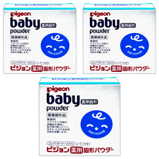 pigeon 貝親 粉餅型爽身粉, 45g, 3盒