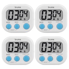 bruma 數位廚房計時器 BT-118, 4個, 白色