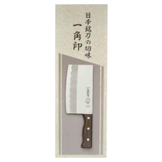 Ikkaku 一角 中華菜刀 方型, 原木色 + 銀色, 1支