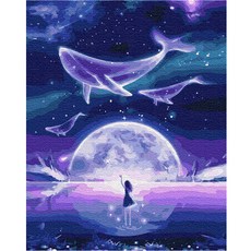 Play about DIY 名畫繪圖套組 40 x 50 cm, 鯨魚之夢