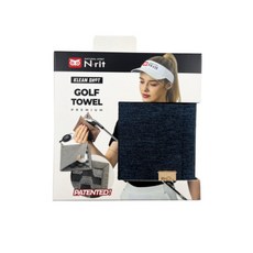 NATURAL SPIRIT Clean Shot 頂級高爾夫球巾, 麻花藍